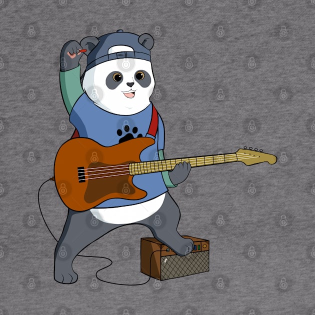 Panda Playing Guitar by Mako Design 